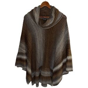 Anthropologie Dor Dor Couture Sweater Poncho Kimono Womens Size L Cowl Neck